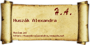 Huszák Alexandra névjegykártya