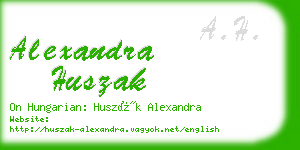 alexandra huszak business card